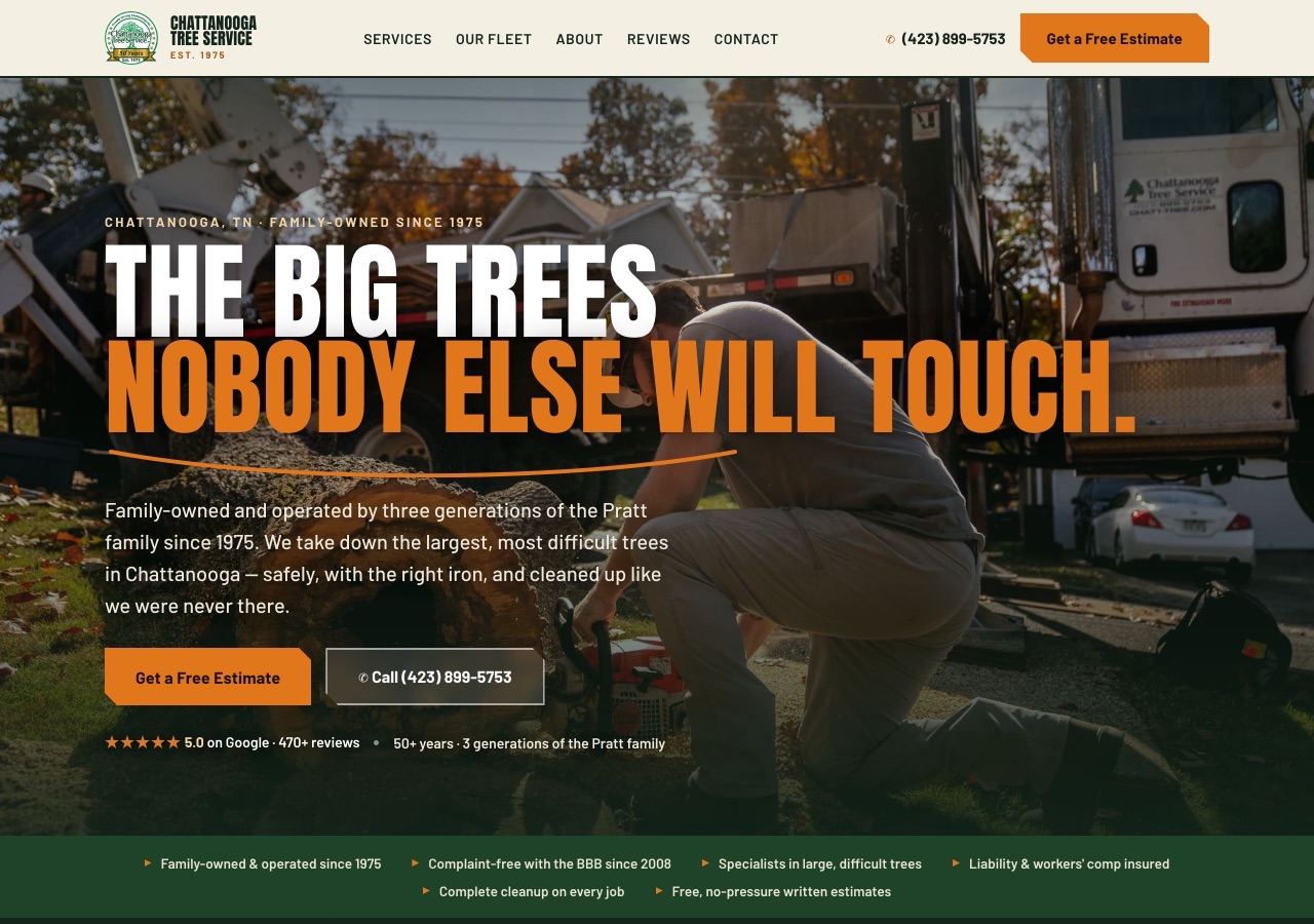 Chattanooga Tree Service, Rebuilt redesign (Tree service)
