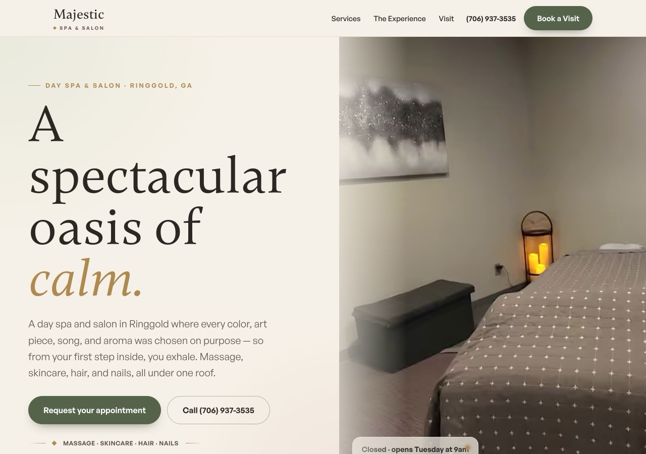 Majestic Spa & Salon, Rebuilt redesign (Spa)