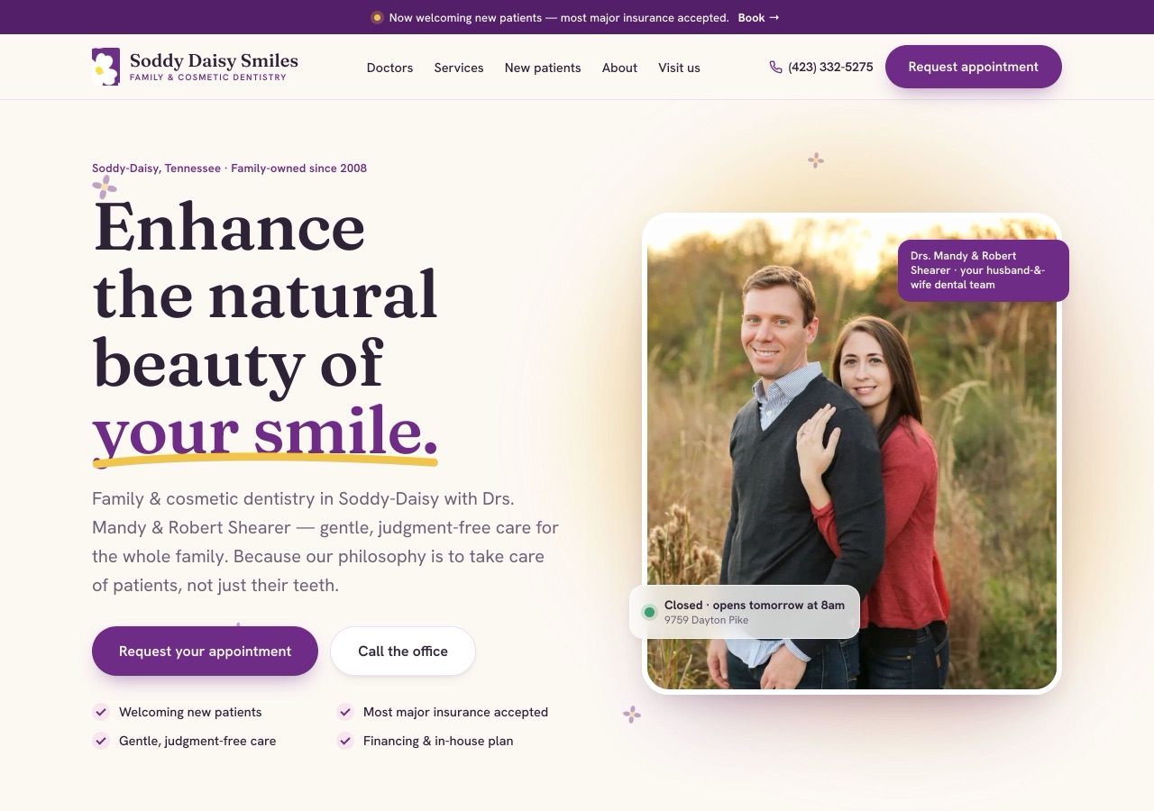 Soddy-Daisy Smiles, Rebuilt redesign (Dentist)
